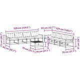  Set vanjskih sofa 9 pcs Bijela i krem 79 x 79 x 37 cm | Eponuda.com