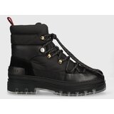 Tommy Hilfiger Nizki škornji Laced Outdoor Boot ženski, črna barva | Shoptok.si