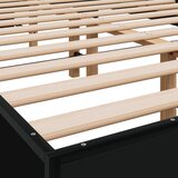  Okvir kreveta crni 120 x 200 cm od konstruiranog drvo i metal | shoptok.hr