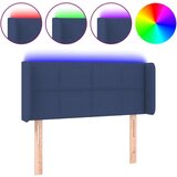  Posteljno vzglavje modro 103x16x78/88 cm blago, (20739165) | Shoptok.si
