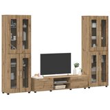  Set TV komoda FLORIN 3 kom. Umjetnički hrast Konstruirano drvo | shoptok.hr