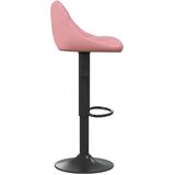 vidaXL Barski stolček roza žamet, (20968220) | Shoptok.si