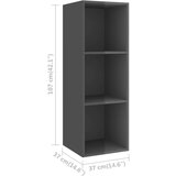  3-dijelni set TV ormarića visoki sjaj sivi od iverice | shoptok.hr