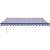  Automatska tenda na uvlačenje plavo-bijela 4 5 x 3 m | shoptok.hr
