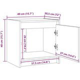 vidaXL Nočna omarica 2 kosa bela 40x30,5x40 cm trdna borovina | Shoptok.si