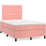 Box spring krevet s madracem ružičasti 120 x 200 cm baršunasti | shoptok.hr