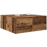 vidaXL Kavna mizica s predali starega lesa 100x100x40 cm | Shoptok.si