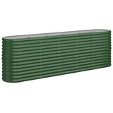 Furnova Visoka greda iz prašno premazanega jekla 224x40x68 cm zelena, (21920936) | Shoptok.si