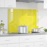 vidaXL Zaščita za Stene v Kuhinji Rumena Kaljeno steklo 90 x 60 x 0.6 cm | Shoptok.si