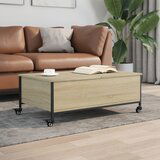The Living Store Klubska mizica s kolesci sonoma hrast 91x55x34cm inženirski les - Klubska Mizica, (21835557) | Shoptok.si