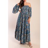 Fenzy Maxi Obleka S Potiskom, Večbarvna | Shoptok.si
