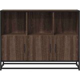  Komoda rjavi hrast 100x35x76 cm inženirski les, (5000217918) | Shoptok.si
