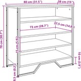 Ormarić za cipele boja hrasta 80x38x78 cm konstruirano drvo | Eponuda.ba