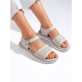 Sergio Leone Openwork platform sandals gray by | Shoptok.si
