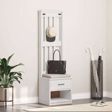 vidaXL Drevo za dvorano "SANDENS" bela 45x40x159,5 cm masivni les bora | Shoptok.si