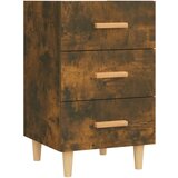 Maison Chic Nočna omarica - Nočna miza dimljeni hrast 40x40x66 cm inženirski les, (21689606) | Shoptok.si