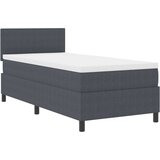  Krevet s podnicom s madracem i LED tamno siva 90x200 cm kordna tkanina | shoptok.hr