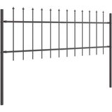 Vrtna ograja s sulico, siva, 15,3 x 0,6 m, jeklo | Shoptok.si