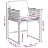  Vrtni set za objed 9 pcs Crna poliratan | shoptok.hr