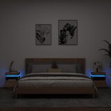 vidaXL Noćni ormarići s LED svjetlima 2 kom boja hrasta 40x39x48 5 cm Cijene