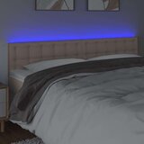 vidaXL LED uzglavlje boja cappuccina 180 x 5 x 78/88cm od umjetne kože | shoptok.hr