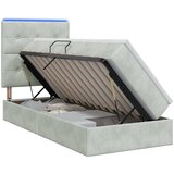  LED krevet za pohranu s madracem Svjetlosiva 100 x 200 cm | shoptok.hr