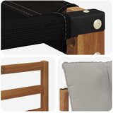  Set vanjskih sofa Čvrsto drvo akacije i Textilene Prirodna | Eponuda.com