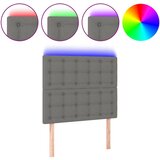 Maison Chic led posteljno vzglavje - vzglavna omarica - nočna omarica temno sivo 80x5x118/128 cm blago, (21710978) | Shoptok.si