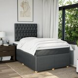  Krevet s oprugama i madracem tamnosivi 120 x 200 cm od tkanine | shoptok.hr