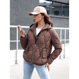 DStreet Kurtka damska zimowa WINDGLAM kawowa | Shoptok.si