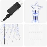  LED božićno drvce 250 cm 290 LED lampica Plava Željezo Crna - Plava 250 cm | shoptok.hr
