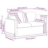 SOFA Krema Sveukupne dimenzije: 138 x 78 x 80 cm (Š x Dub x V) | shoptok.hr