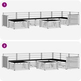  Set vanjskih sofa 8 kom. Prirodna | shoptok.hr