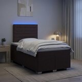  Boxspring krevet s madracem Tamno smeđa 120 x 190 cm Tkanina | shoptok.hr
