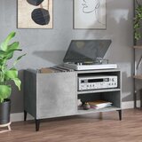 vidaXL Omarica za gramofonske plošče betonsko siva 84,5x38x48 cm les | Shoptok.si