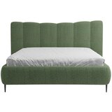 MID.YOU OBLAZINJENA POSTELJA 140 cm x 200 cm , les, tekstil, leseni material zelena | Shoptok.si