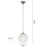 PAUL NEUHAUS 2072-55 - Luster na sajli BOLO 1xE27/60W/230V, prečnik 20 cm | Eponuda.com