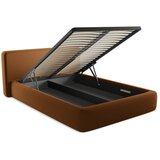 Makamii Tapecirani bračni krevet s prostorom za odlaganje s podnicom 140x200 cm boje terakote Kiana – | shoptok.hr