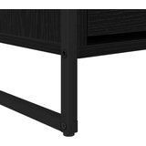 vidaXL TV omarica Črna Orehovina 100 x 36 x 49,5 cm Konstruiran les | Shoptok.si
