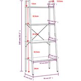  Samostojeće police s 4 razine crne 56 x 35 x 140 cm | shoptok.hr