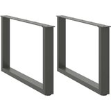 vidaXL Noge za stolić U-oblika 2 kom antracit 60x(42-43) cm čelik | shoptok.hr