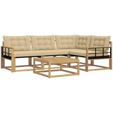  Set vanjskih sofa 5 kom. Bijela i bež | shoptok.hr