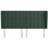  Vzglavje z ušesi temno zeleno 203x23x118/128 cm žamet, (20934075) | Shoptok.si