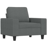  Fotelj s stolčkom za noge temno siv 60 cm blago | Shoptok.si