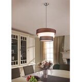  Siva/smeđa viseća svjetiljka s tekstilnim sjenilom ø 45 cm Ibis – | shoptok.hr