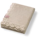 BabyOno Pletena bambus dekica s volanom 75x100 cm, svijetlo bež | shoptok.hr