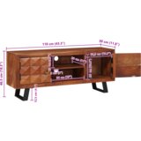 vidaXL Omare in policami za shranjevanje medijev s polico s shranjevanjem z vrati Rjava | Shoptok.si