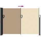  Uvlačiva bočna tenda bež 140 x 600 cm | shoptok.hr