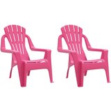 Maison Chic Vrtni stoli - Stol za vrt 2 kosa za otroke roza 37x34x44 cm PP videz lesa JS1491, (21877489) | Shoptok.si