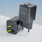 ALLITY zidni punjač GaN PD QC ATC-01-30WAC 1x USB-C 1x USB-A 30W crni Slike